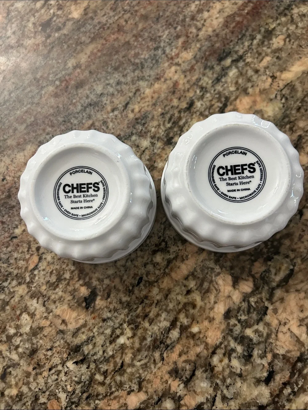 Chef’s White Ceramic 3.5” Ramekin Set - Versatile Baking & Serving Bowls